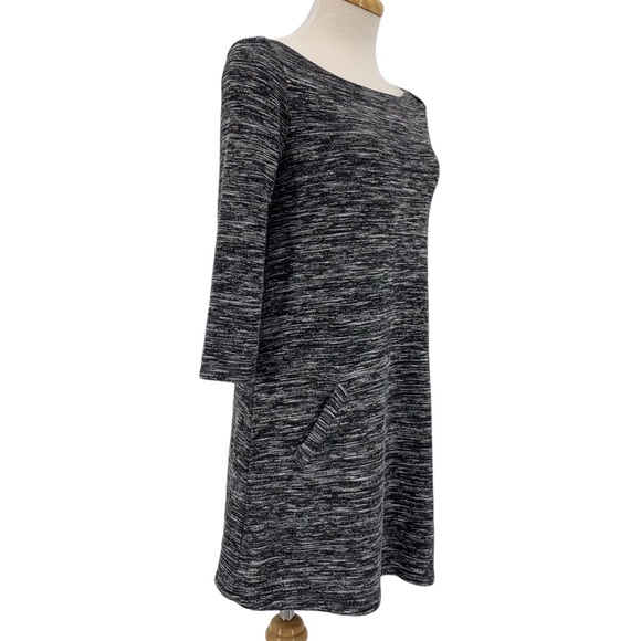 Hollister Black & White Marked Knit 3/4 Sleeve Tunic Style Sweater Dress, Small - Picture 10 of 16